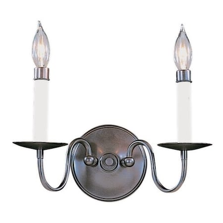 2-Light Satin Pewter Jamestown Sconce